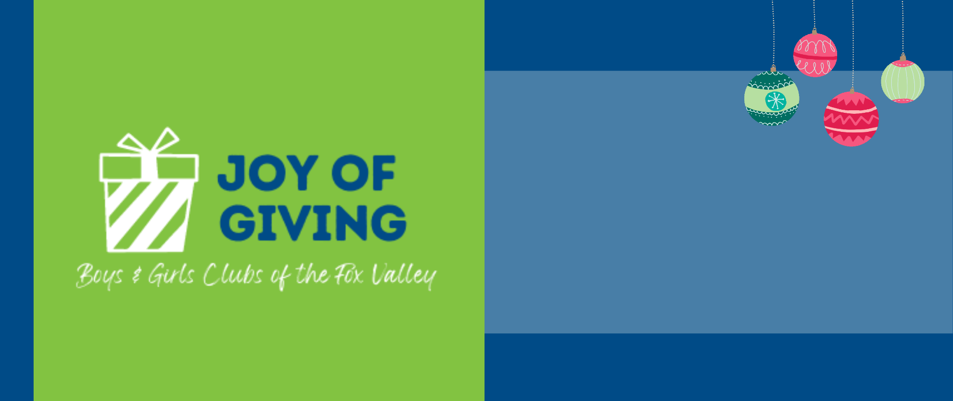 Joy of Giving graphic banner