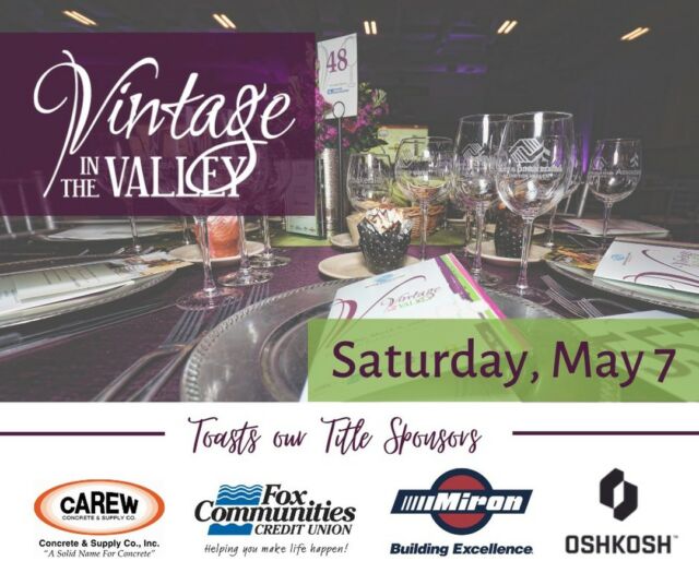 Vintage in the Valley is just one week away! We invite you to join us for a memorable evening featuring a four-course wine dinner, entertainment, raffles and auctions. Learn how your support truly makes a difference in the lives of young people throughout the Fox Valley! 

Learn more and purchase tickets at: www.vintageinthevalley.org